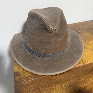 Adventure Bound Leather Hat Fedora Style Made In USA Large